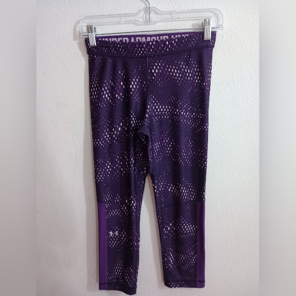 Under Armour Dark Purple‎ Patterned Leggings - Picture 1 of 3